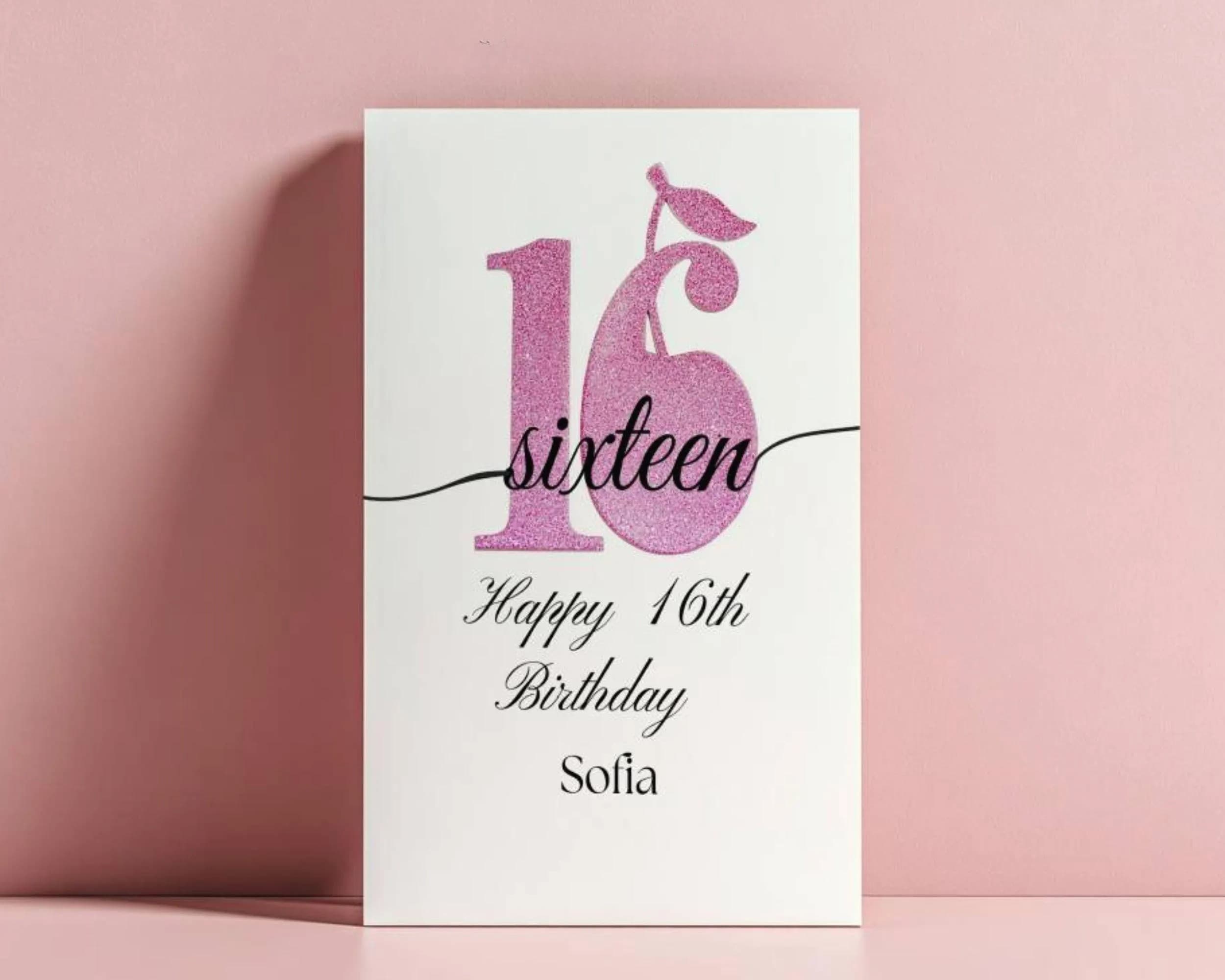 Pastel Floral 16 Birthday Invitation Girl: Editable 5x7 Printable (Canva Template)