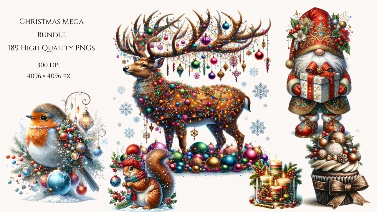 Ultimate Christmas Clipart Collection Vol. 1
