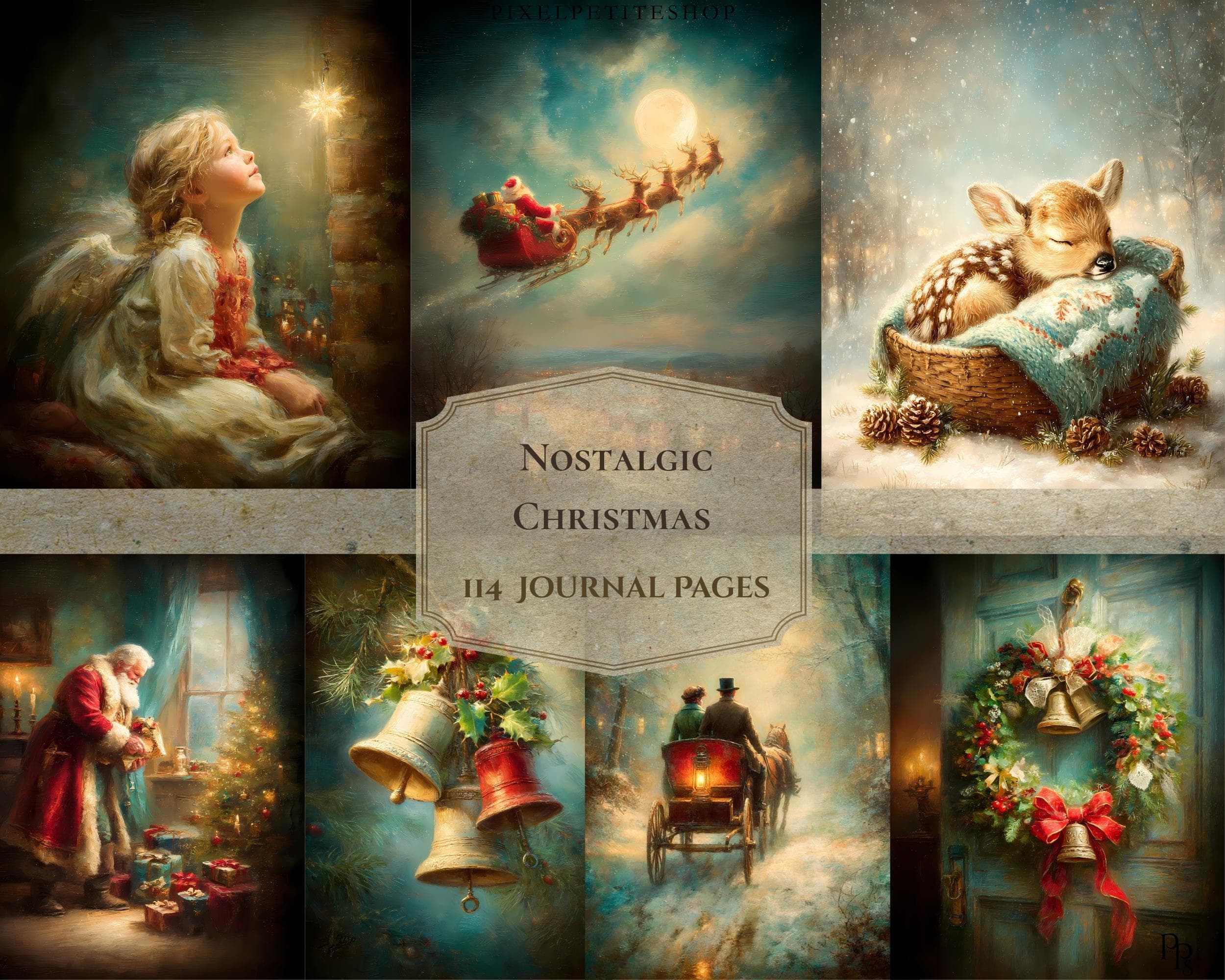Christmas Journal Kit: 114 Printable Nostalgic Ephemera (Digital Download)